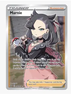 Pokemon Marnie Trainer-Supporter Full Art Ultra Rare Holo 200/202 Sword & Shield - Image 1