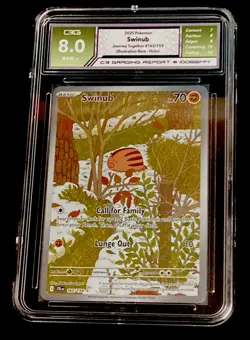Swinub 165/159 Pokemon Journey Together Illustration Rare C3G 8 Raw+ - Image 1
