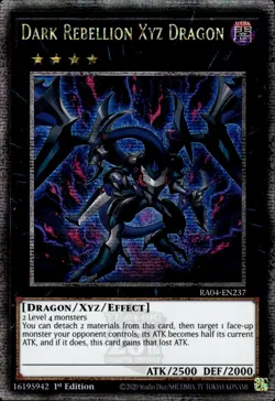 Dark Rebellion Xyz Dragon - Quarter Century Secret Rare 1st RA04-EN237 - YuGiOh - Image 1