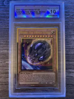 2020 Yu-Gi-Oh! TCG Nibiru, The Primal Being #MAGO-EN019 1st Edition DSG 10 - Image 1