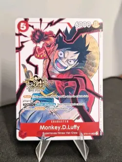 One Piece Monkey D. Luffy 3rd Anniversary Promo Alt Art ST01-012 Alternate TCG - Image 1