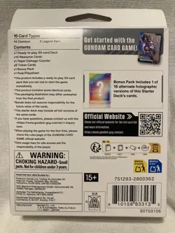 Gundam Card Game Starter Deck ST01 Heroic Beginnings English New Factory Sealed - Image 2