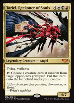 Tariel, Reckoner of Souls -Foil Light Play MTG From the Vault: Angels - Image 1