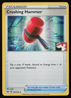Pokemon Crushing Hammer 159/202 Prize Pack Series Cards Holo Pack Fresh - NM - Image 1