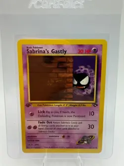 Pokemon Card Sabrina's Gastly Gym Challenge 1st Edition Common 96/132 Near Mint - Image 1