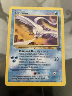 Articuno #22 Black Star Promo Rare Vintage Pokemon Card Legendary Bird - Image 1