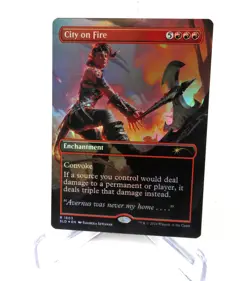City on Fire Dungeons Dragons MTG Rainbow FOIL Secret Lair SLD NM/M - Image 1