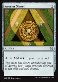 MTG Azorius Signet - Foil, Modern Masters 2017, Heavily Played, English - Image 1