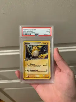 POKEMON CARD RAICHU HOLO 12 EX POWER KEEPERS #12 GRADED PSA 9 MINT HOLO FOIL - Image 1