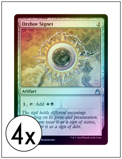 4x Orzhov Signet, Foil, Magic the Gathering, MTG NM - Image 1
