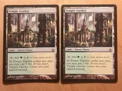 MTG Magic the Gathering 1x Temple Garden Ravnica City of Guilds LP - Image 1