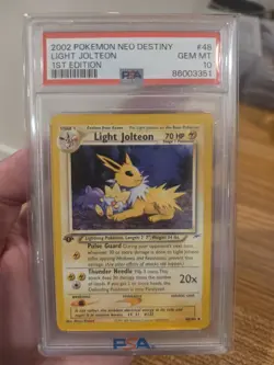 2002 Pokemon Neo Destiny Light Jolteon 1st Edition PSA 10 48/105 LOW POP 143 - Image 3