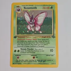 Pokemon Venomoth Jungle Holo Rare Nintendo 1st Edition 13/64 English 1999 70 HP - Image 1