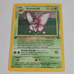 Pokemon Venomoth Jungle Holo Rare Nintendo 1st Edition 13/64 English 1999 70 HP - Image 2