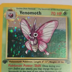 Pokemon Venomoth Jungle Holo Rare Nintendo 1st Edition 13/64 English 1999 70 HP - Image 4