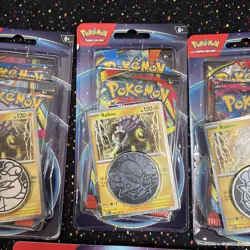 Pokemon TCG Phantasmal Flames Mega Evolution Raikou Booster Promo Pack Lot of 4 - Image 3