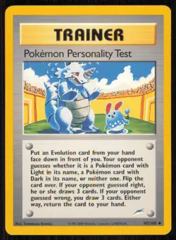 Pokemon Personality Test 102/105 Uncommon Neo Destiny Pokemon Unlimited LP - Image 1