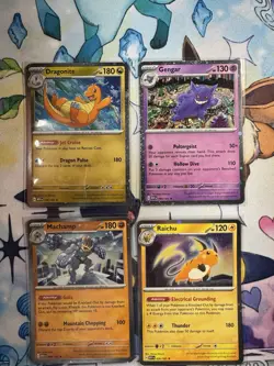 Gengar Swirl Sam’s Pokemon 151 Mini Tin Bundle Set of 4 Cosmos Holo Promos Only - Image 1