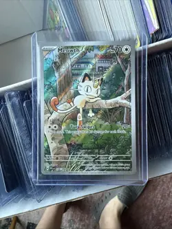 Pokemon TCG Meowth 106/094 Full Art Illustration Rare Holo Phantasmal Flame EN - Image 1