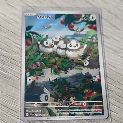 Pokemon Starly 221/198 Illustration Rare Holo Scarlet & Violet Base Set 2023 - Image 1