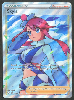 Pokemon TCG: Skyla 072/072 Shining Fates Full Art Trainer - Image 1