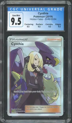 2019 Pokemon Hidden Fates Cynthia SV82/SV94 CGC 9.5 - Image 1