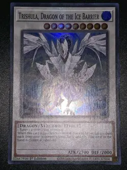 Yugioh Trishula, Dragon of the Ice Barrier Super Rare RA02 - Image 1