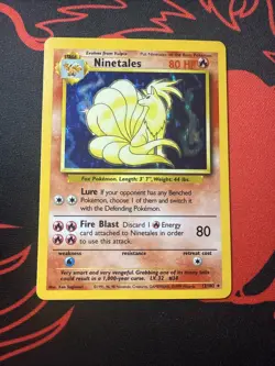 Pokemon TCG Ninetales Base Set 12/102 Holo 1999-2000 Wizards Base Set Copyright - Image 1