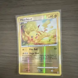 Pokemon Pikachu Reverse Holo Arceus 71/99 60HP Common Pika Ball Mega Shot - Image 1