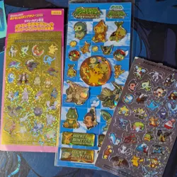 3x Japanese Pokemon Diamond And Pearl Sticker Sheets Vintage 2007 - Image 2