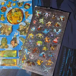3x Japanese Pokemon Diamond And Pearl Sticker Sheets Vintage 2007 - Image 3