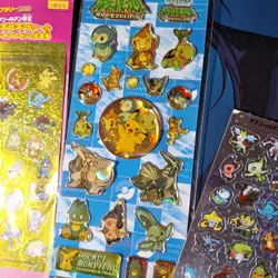 3x Japanese Pokemon Diamond And Pearl Sticker Sheets Vintage 2007 - Image 4