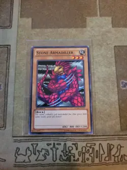 YUGIOH STONE ARMADILLER LCJW-EN015 COMMON 1ST ED LP - Image 1