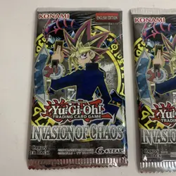 English YuGiOh TCG Invasion of Chaos 2X Booster Pack SEALED BRAND NEW - Image 2