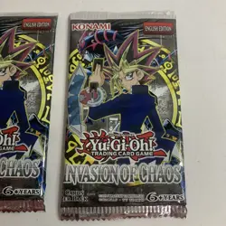 English YuGiOh TCG Invasion of Chaos 2X Booster Pack SEALED BRAND NEW - Image 3