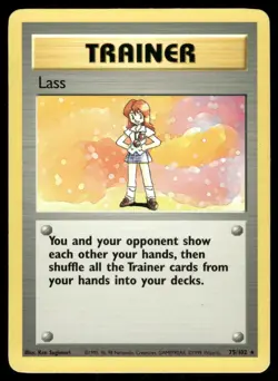 Pokemon Cards Lass 75/102 Base Set Unlimited Rare LP *2 - Image 1