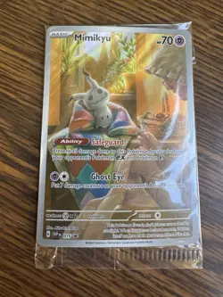 Pokemon TCG Mimikyu Scarlet & Violet SVP 075 Holo Promo Card Sealed, Near Mint - Image 1