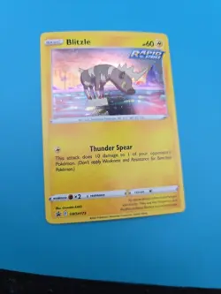 Pokemon Blitzle SWSH173 Holo Black Star Promo TCG 2021 Card Sword Shield LP - Image 1