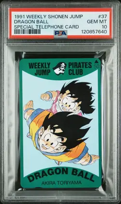 PSA 10 - 1991 #37 Dragon Ball Phone Card Telephone Weekly Shonen Jump #2 - Image 1