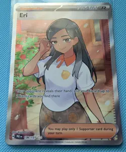Eri 136/131 Prismatic Evolutions Holo Pokemon Card Trainer Supporter - Image 1