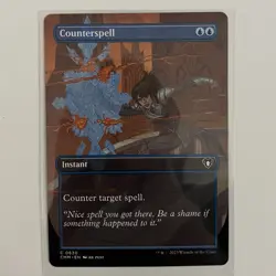 NMT MTG Counterspell (Borderless) Commander Masters Regular Blue Instant Card - Image 1