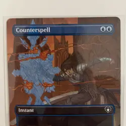 NMT MTG Counterspell (Borderless) Commander Masters Regular Blue Instant Card - Image 2