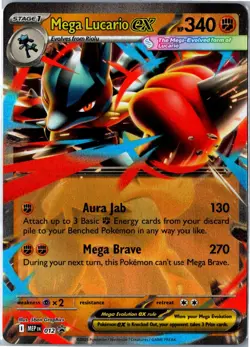 Pokemon Card - Mega Lucario ex 012 ME: Mega Evolution Promo Promo Holo Near Mint - Image 1