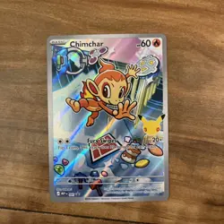 Pokemon First Partner Illustration Rare 30th Anniversary Chimchar Card - Image 1
