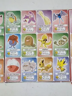 Vintage Oscar Mayer Lunchables Pokemon Cards 3 Uncut Sheets Rare 1–36 1999 Promo - Image 3