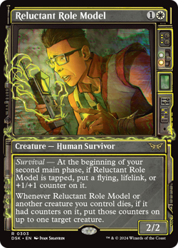 x1 Reluctant Role Model DSK Duskmourn MTG 303 RARE SHOWCASE M/NM 1x - Image 1