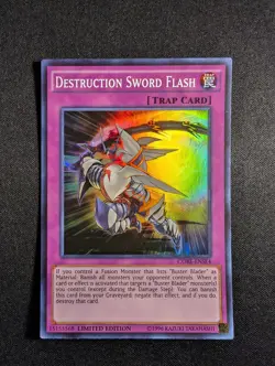 Yugioh - Destruction Sword Flash CORE-ENSE4 Limited Editon Super Rare NM - Image 1