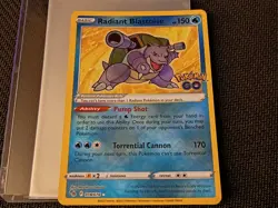 Radiant Blastoise 18/078 Pokemon GO Radiant Rare NM FREE SHIPPING! - Image 1