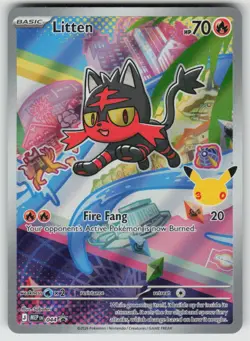 Litten 044 Holo Promo ME: Mega Evolution Promo Pokemon Near Mint - Image 1