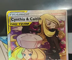 Pokemon TCG Cynthia and Caitlin Full Art Cosmic Eclipse 228/236 - Image 4